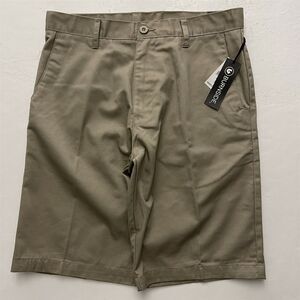 NWT Burnside 30 x 11" B9860 KA Khaki Rugged Twill Slash‎ Pocket Chino Shorts